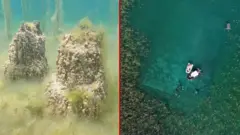 dno ohridskog jezera, otkriveno arheolosko nalaziste