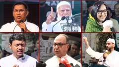 তারেক রহমান, শফিকুর রহমান, রুমিন ফারহানা, নাসিরুদ্দিন পাটোয়ারি, মির্জা আব্বাস, মামুনুল হক