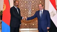 ኢሳይያስ ኣፍወርቂ ምስ ዓብደልፋታሕ ኣል-ሲሲ ሰላምታ እናተለዋወጡ