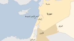 خريطة سوريا والدول المجاورة