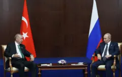 İki liderin Ekim ayında Kazakistan'da gerçekleşen görüşmesinden