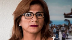 Primer plano de Azul Rojas Marín. 