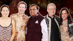 મુકેશ અંબાણી બિલ ગેટ્સ અને માર્ક ઝુકરબર્ગ સાથે