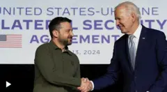 Украинанын президенти Владимир Зеленский менен АКШнын президенти Жо Байден эки тараптуу коопсуздук келишимине кол койду