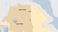 ክልላት ትግራይን ኣምሓራን ዘመልክት ካርታ