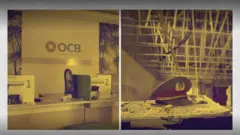 Hình ảnh công an, ngân hàng Việt Nam bên trong khu lừa đảo ở Campuchia