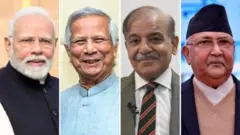 ভারত ও তার প্রতিবেশী দেশগুলোর সরকারপ্রধানেরা