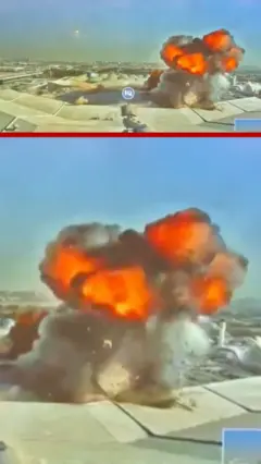 Клубы дыма над аэропортом