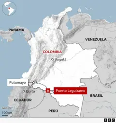 Ubicación del accidente de avión.