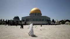 قبة الصخرة في الحرم القدسي.