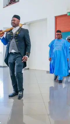 Onyeisi ụlọomeiwu Naịjirịa bụ Godswill Akpabio