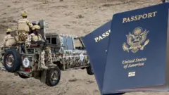 Photo of Nigerian soldiers and US passports