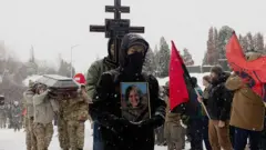 Похорон української військової Лани Чорногорської з позивним "Саті" в Києві 6 січня 2026 року