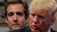 Michael Cohen ahagaze inyuma ya Donald Trump