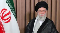 Iranian Supreme Leader Ali Khamenei addresses the nation in a state television broadcast on 18 June 2025