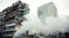 На месте удара по Киеву