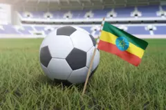 ኳስ እና የኢትዮጵያ ባንዲራ 