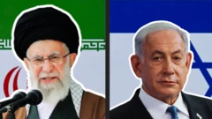 O líder supremo do Irã, Ali Khamenei, e o primeiro-ministrojogo jogarIsrael, Benjamin Netnayahu