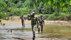 মেঘালয়ে ভারত-বাংলাদেশ সীমান্তে প্রহরায় বিএসএফ সদস্যরা - ফাইল ছবি