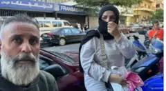 فاطمه الحاج یوسف (زن سمت راست) با شوهر و سه فرزندش از دره بقاع آمده است