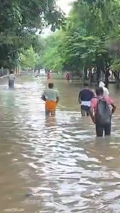 भारी बारिश के बाद वाराणसी में जलभराव
