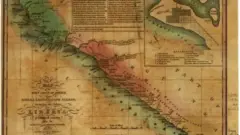 Mapa de la costa de África occidental en 1830, incluida la colonia de Liberia, que comenzó a ser colonizada por negros estadounidenses en 1822.