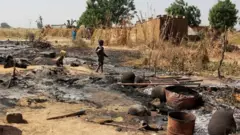 Scene of a possible airstrike