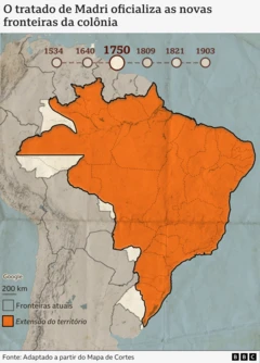 Mapa do Tratado de Madri