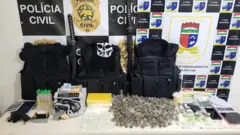 Material encontrado com grupos criminosos em Pipa