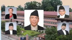 सर्वोच्च अदालतका प्रधानन्यायाधीश प्रकाशमान सिंह राउत र सर्वोच्च अदालतका न्यायाधीशहरू सपना प्रधान मल्ल, मनोजकुमार शर्मा, कुमार चुडाल र नहकुल सुवेदी