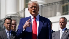 Trump este miércoles tras el anuncio de la moratoria en los aranceles.