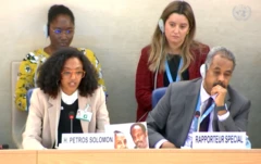 ሃና ጴጥሮስ ሰለሙን ምስ ፍሉይ ተኸታታሊ ሰብኣዊ መሰላት ኤርትራ ዓብዲሰላም ባቢከር፡ ጀነቫ 28 መጋቢት 2024