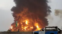 Пожар в Ходейде 20 июля 2024 года