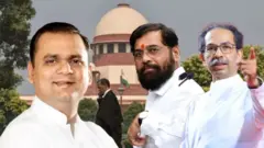 राहुल नार्वेकर, एकनाथ शिंदे, उद्धव ठाकरे 