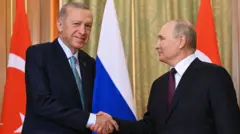Erdogan junto a Putin en 2023.