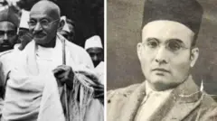గాంధీ, సావర్కర్