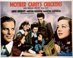 Cartão postal do primeiro filme de Donnie Dunagan. Da esq: James Ellison, Anne Shirley, Ruby Keeler, Fay Bainter, Donnie Dunagan, Jackie Moran, 1938.