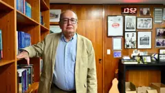 Gilmar Mendes em seu gabinete, na cobertura do Supremo.