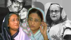 বিভিন্ন বয়সে শেখ হাসিনার ছবির কোলাজ