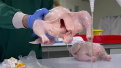 வெறும் கண்ணால் பார்க்கும்போது, அவை எளிதில் துடைக்கக்கூடிய சாதாரண நீர்த்துளிகள் போலத் தெரிந்தன. ஆனால் புற ஊதா ஒளி 'குறுக்கு-மாசுபாட்டை' வெளிப்படுத்தியது. 