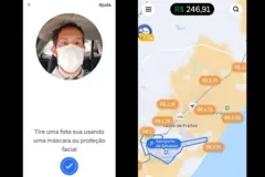 Reproduçãoblaze crash onlineduas telas do aplicativo. Em uma delas, Ilan apareceblaze crash onlinefoto com máscara facial. A outra tela mostra mapas com os valoresblaze crash onlinetrajetos