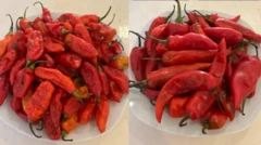 Ata to ti pọn ninu abọ meji lẹgbẹẹ ara wọn