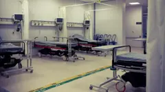 Bir hastanenin boş bir acil servisi.