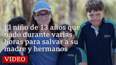 La entrevista al niño de 13 años que nadó durante cuatro horas para salvar a su madre y a sus hermanos