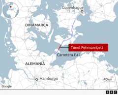 Un mapa que muestra el mapa y la conexión que hará cuando esté terminado