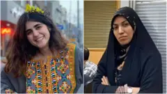 آمنه‌سادات ذبیح‌پور (راست) از سوی برخی زندانیان سیاسی مانند سپیده قلیان متهم شده است که در بازجویی دست داشته