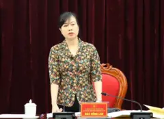 Bí thư Tỉnh ủy Bắc Ninh Đào Hồng Lan tại một hội nghị ở tỉnh tháng 7/2022