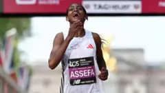 አትሌት ትዕግሥት አሰፋ በለንደን ማራቶን