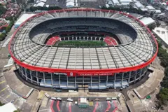 Vista aérea do Estádio Azteca, no México, palco da abertura da Copa do Mundo da Fifa de Futebol Masculino 2026