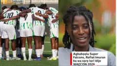 Aworan Super Falcons nibi ti wọn ti n gbadura ṣiwaju ifẹsẹwọnsẹ wọn kan